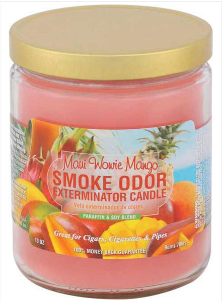 Smoke odor eliminator candle